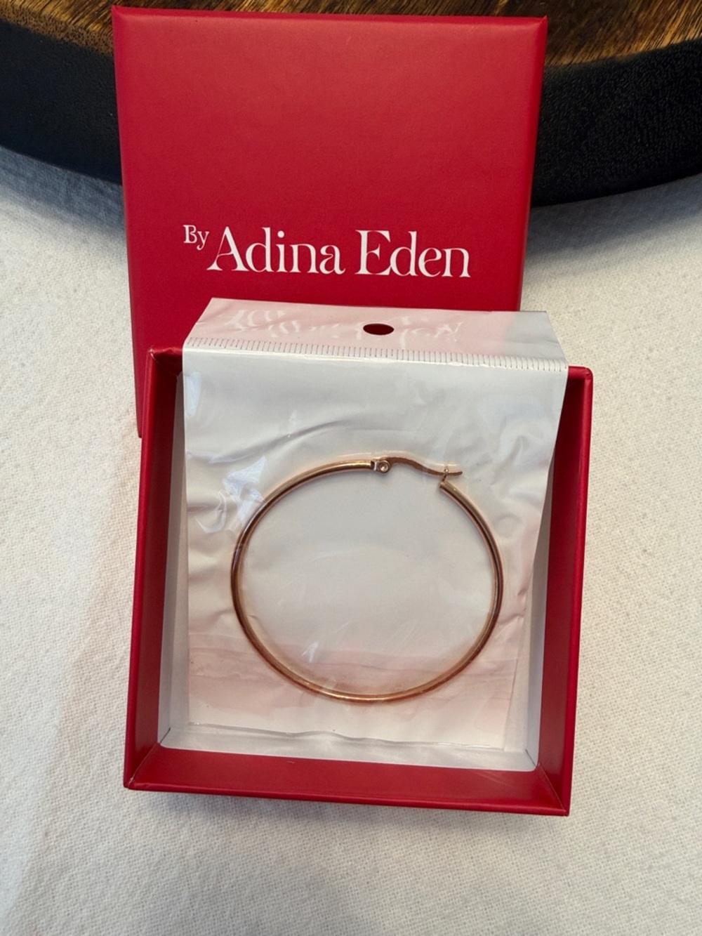 Adina Eden Rose Gold Hoop Earrings